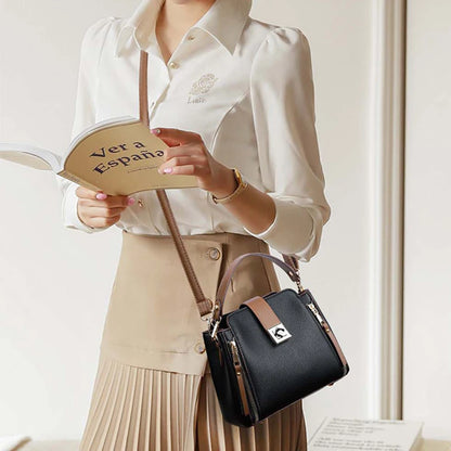Small Designer-Style Shoulder Handbag with Zip Closure