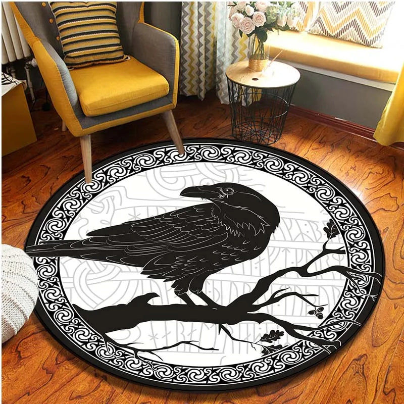 Viking Pattern Circular Non-Slip Foor Mat