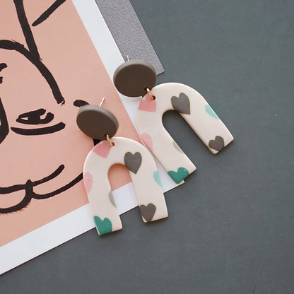 Heart Pattern Long Earrings