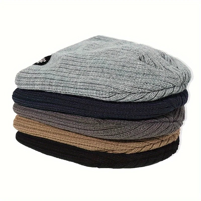 Unisex Wool Blend Winter Knitted Beanie