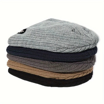 Unisex Wool Blend Winter Knitted Beanie