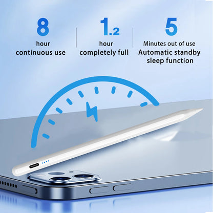 Rechargeable iPad Stylus with Palm Rejection & Magnetic Attachment