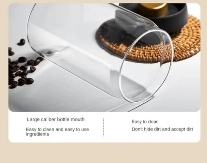 Vacuum Glass Coffee Bean Storage Jar