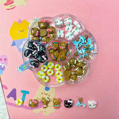 Kawaii 70Pcs Hello Kitty Nail Decorations