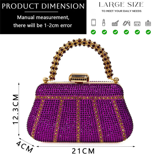 Luxury Rhinestone Evening Clutch Bag