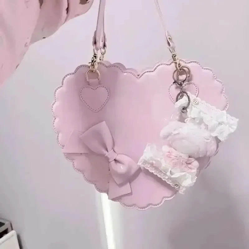 Heart-Shaped Lolita Crossbody Handbag