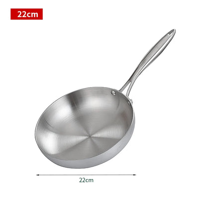 Uncoated Stainless Steel Chef’s Frying Pan – 28cm