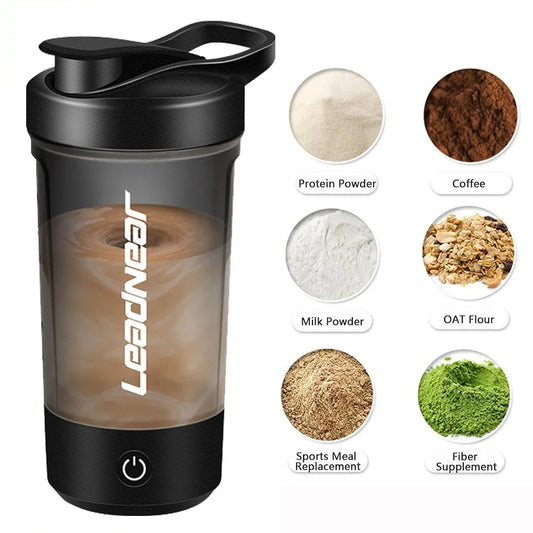 450ml USB Rechargeable Electric Protein Shaker Bottle