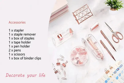 Luxury Acrylic Office Desk Set