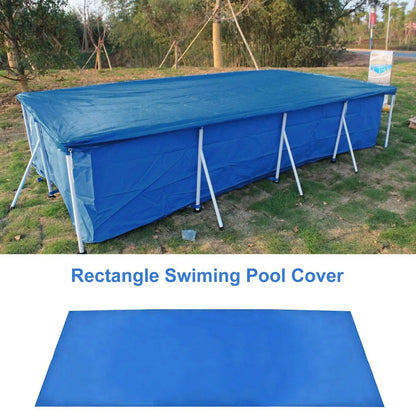 Outdoor PE Pool Cover with Windproof Ropes & Dust Protection