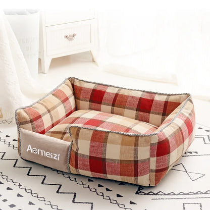 Orthopedic Pet Sofa Bed with Removable Cushion