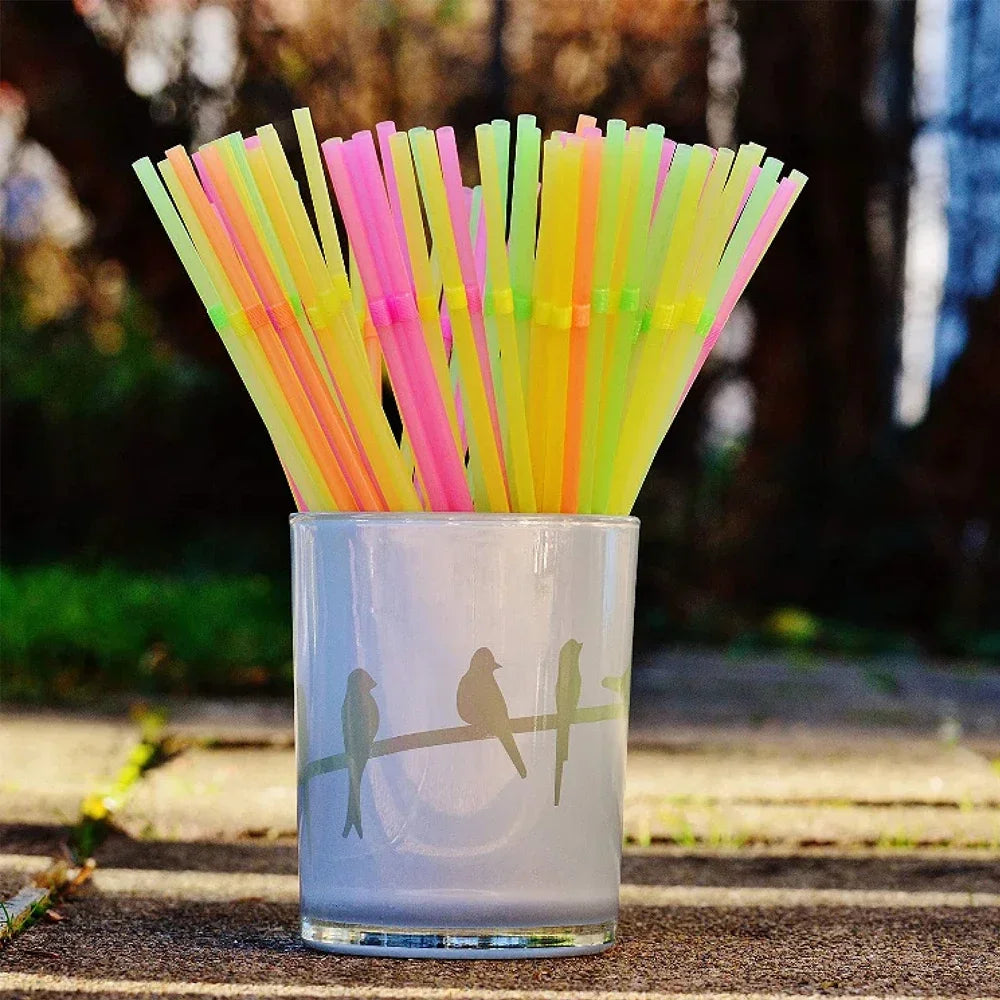 Flexible Colourful Plastic Drinking Straws