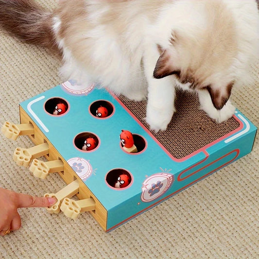Interactive Pop-Up Cat Scratcher & Puzzle Toy