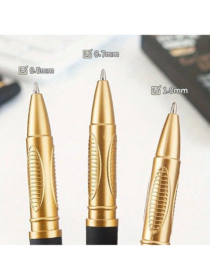 Black & Gold Gel Pens – 0.5mm Fine Tip