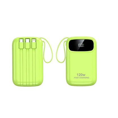 120W Fast Charging Power Bank with Built-in Cable