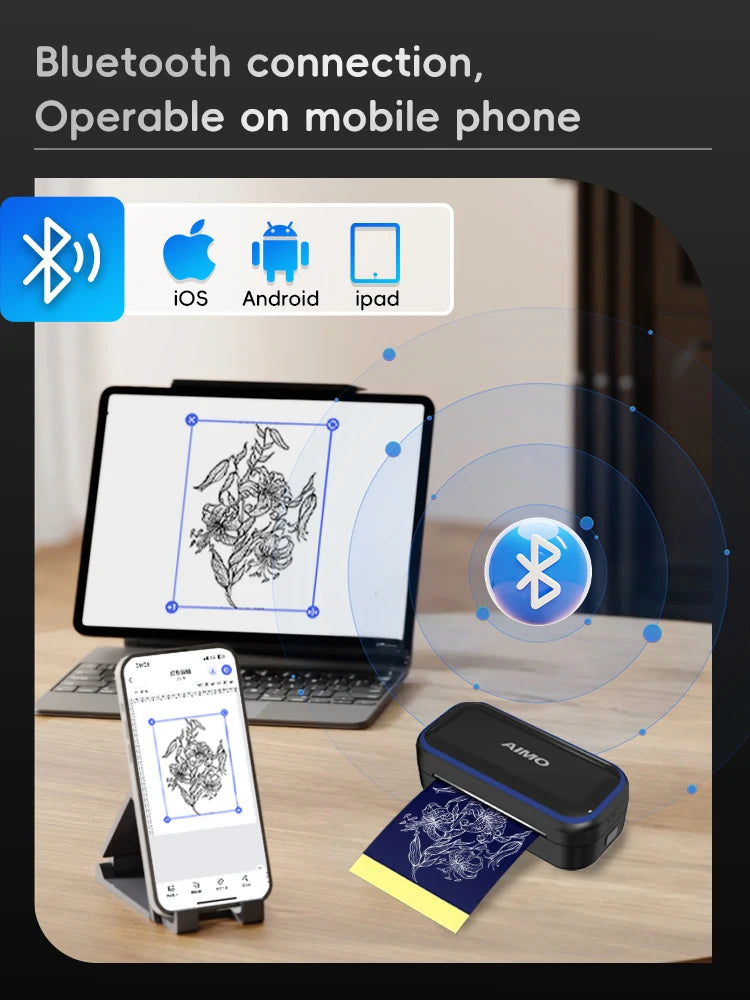 AIMO MR3 Mini Wireless Tattoo Stencil Printer