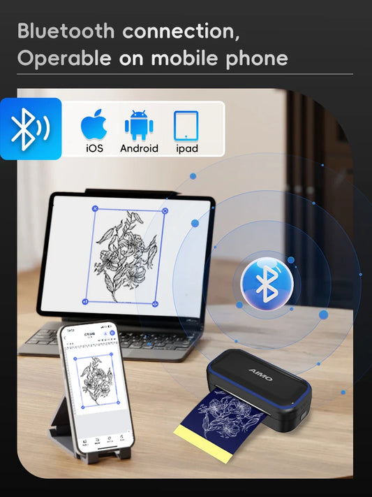 AIMO MR3 Mini Wireless Tattoo Stencil Printer