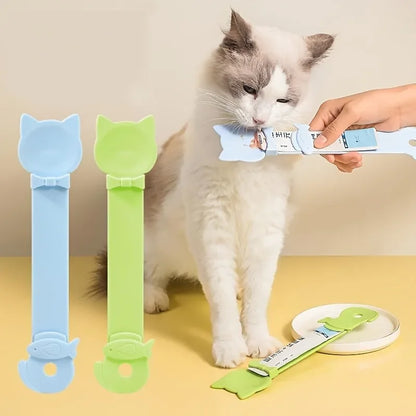 Long Handle Cat Wet Food Squeeze Spoon