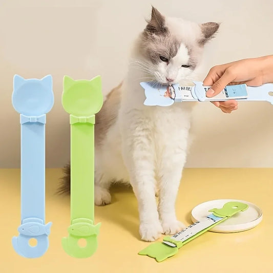 Long Handle Cat Wet Food Squeeze Spoon