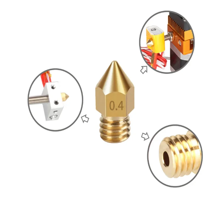 24-Piece MK8 Brass 3D Printer Nozzle Set
