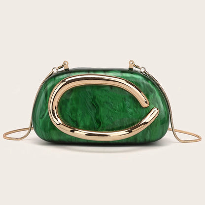 Luxury Metallic Evening Clutch Bag