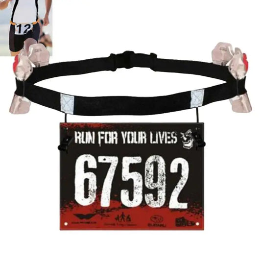 Outdoor Running Belt Marathon Race Number Belt Gym Fitness Accessories Adjustable Elastic Sports Belt