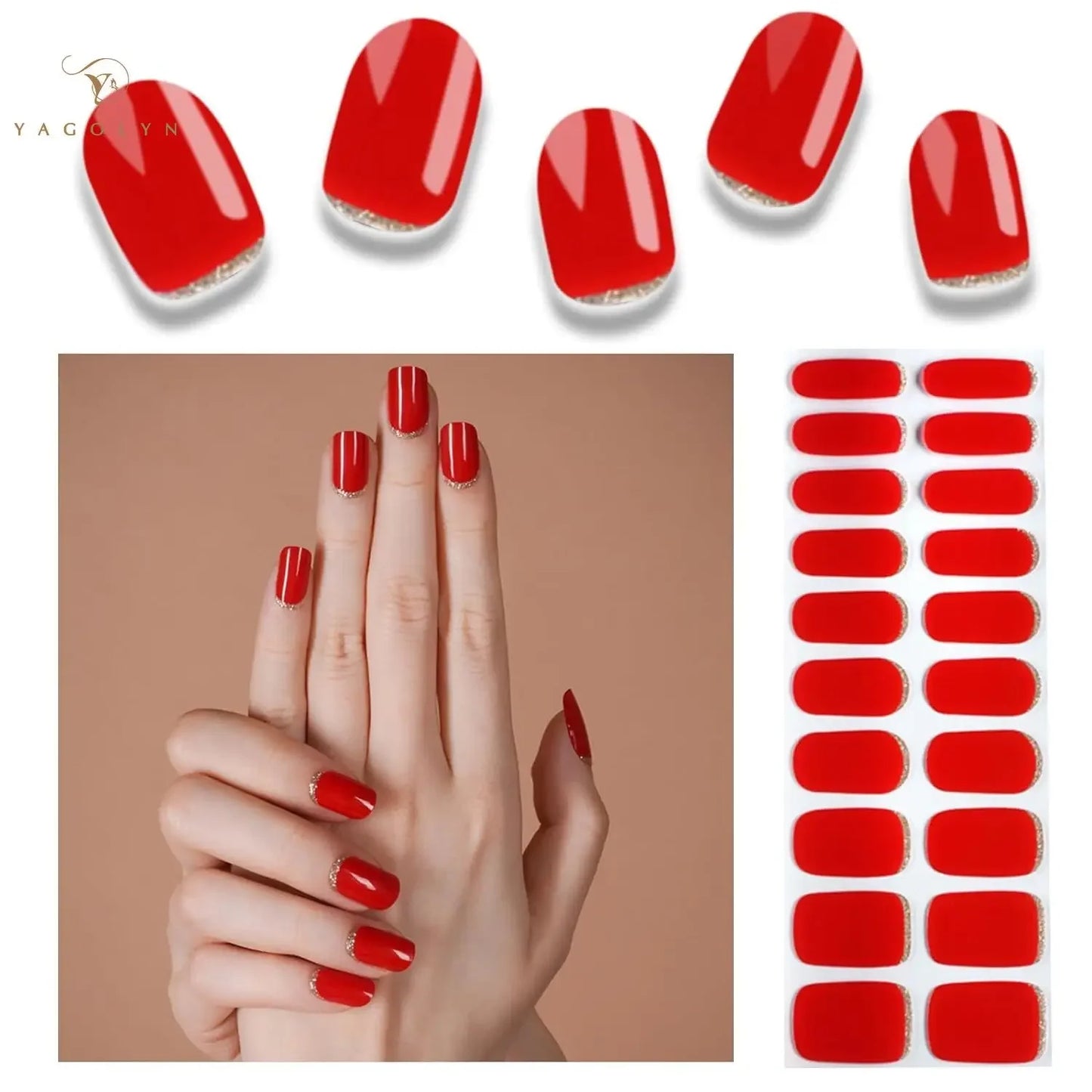 Semi-Cured Snowflake Gel Nail Stickers