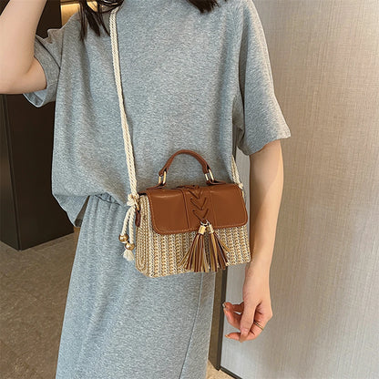 Straw Crossbody Beach Handbag