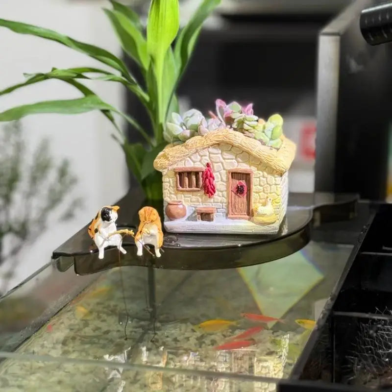 Aquarium Corner Storage Shelf for Plants & Accessories