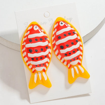Creative Acrylic Fish Octopus Earrings
