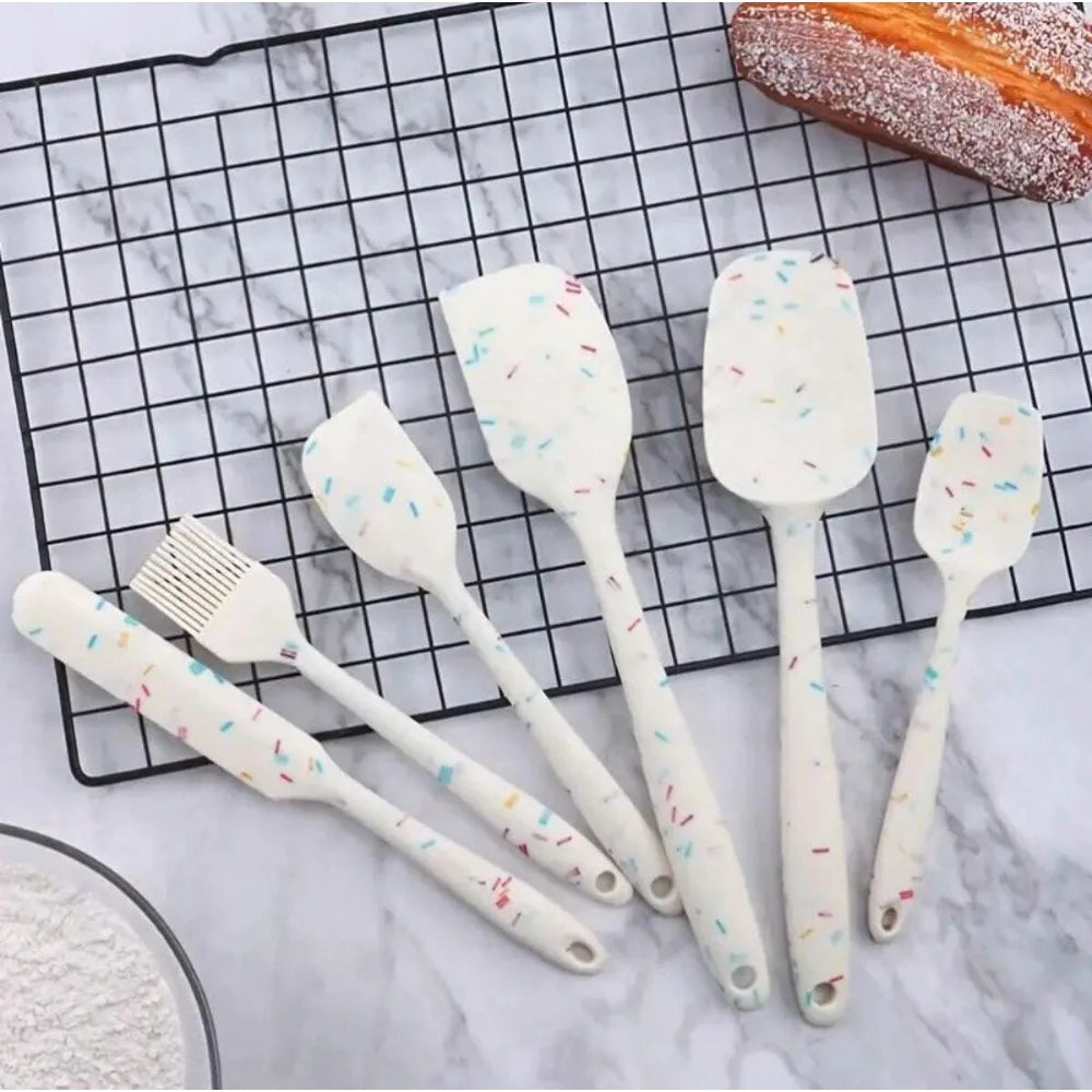 Heat-Resistant Silicone Kitchen Scraper Set
