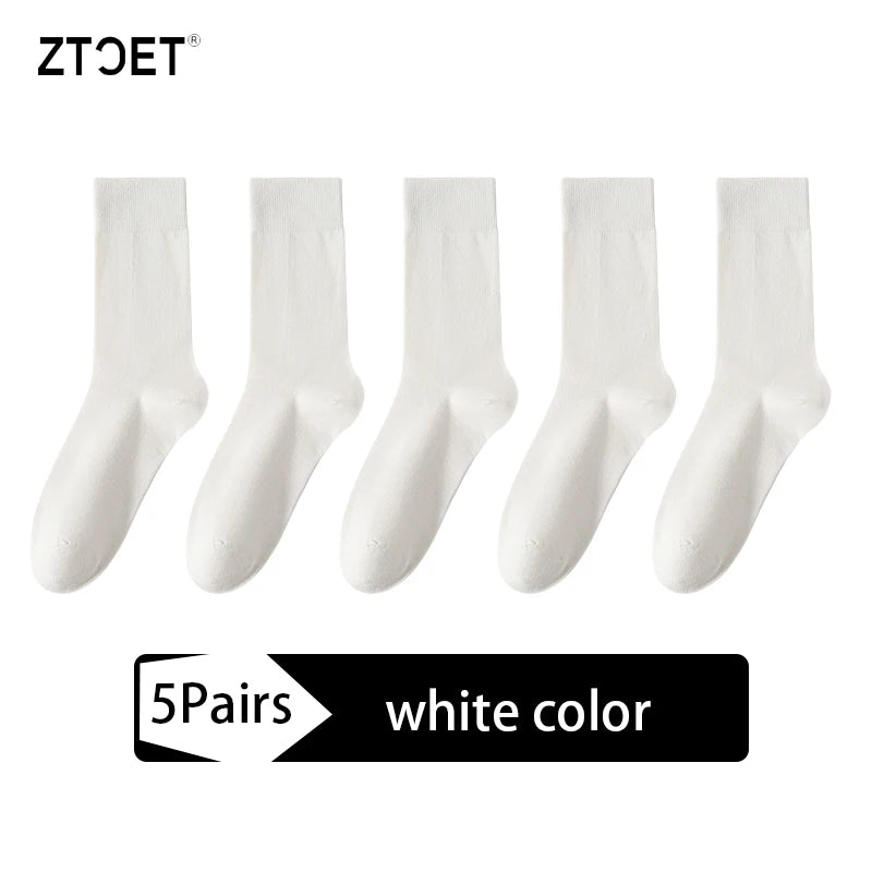 Men’s Cotton Business Casual Socks 5 Pairs