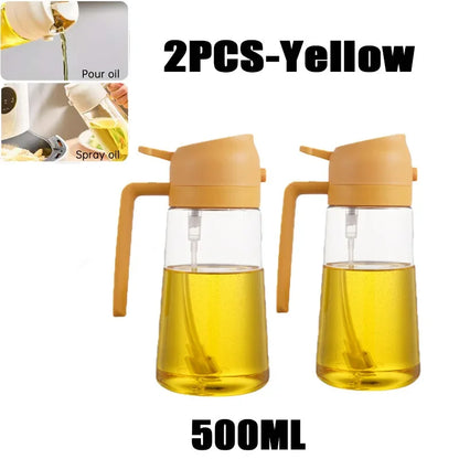 2-in-1 Oil Sprayer & Dispenser Bottle for Cooking