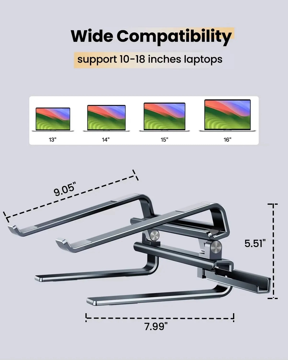 Aluminium Adjustable Laptop Stand