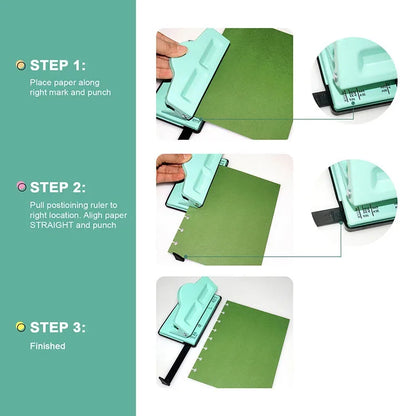 Fromthenon 4-Hole Mushroom Hole Punch for Discbound Notebooks