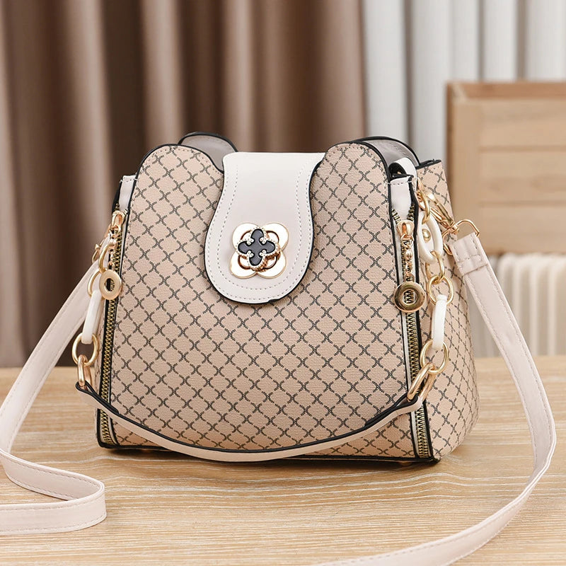 Geometric Bucket Crossbody Bag