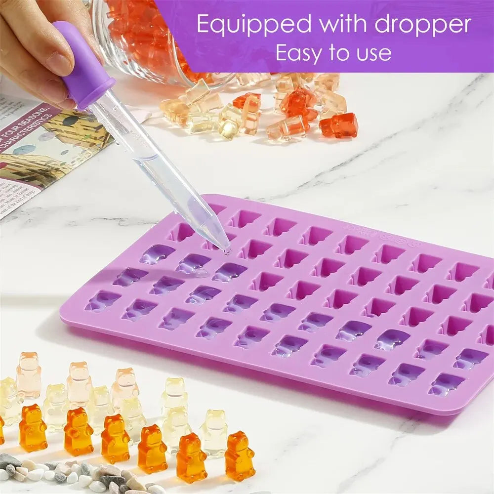 7Pcs/Set Gummy Bear Silicone Molds