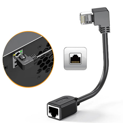 Cat6 90° RJ45 Ethernet Extension Cable