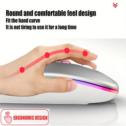 Rechargeable Bluetooth & 2.4GHz Wireless Mouse