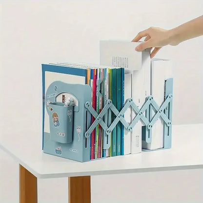 Expandable Desk Organizer with Bookends & Pen Holder
