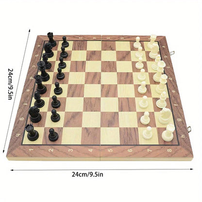 Magnetic Folding Wooden Chess Set