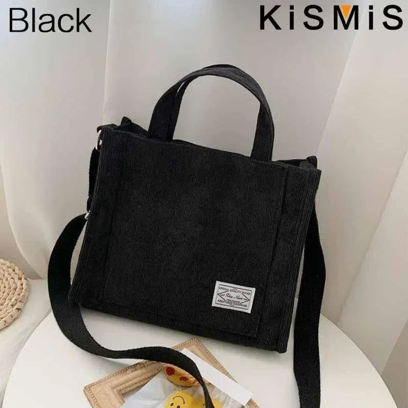 Corduroy Square Shoulder Bag