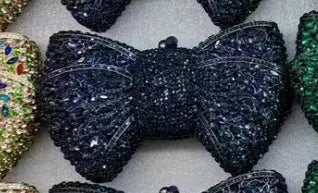 Rhinestone Bow Evening Clutch