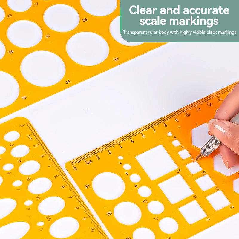 Circle & Oval Geometry Template Ruler Set