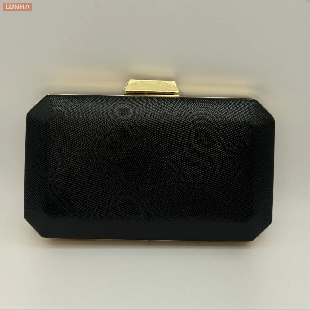 Vintage Metallic Box Clutch Bag