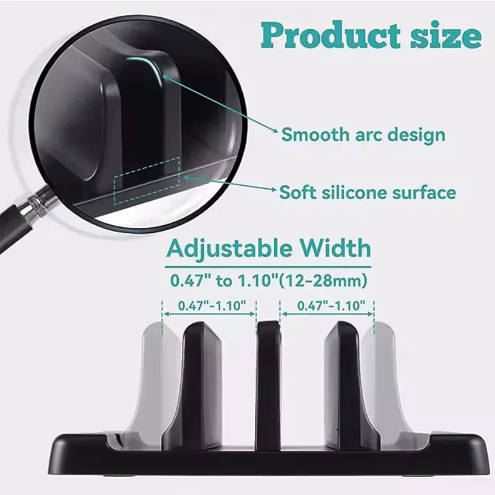 Space-Saving Desktop Laptop Holder for Office & Home