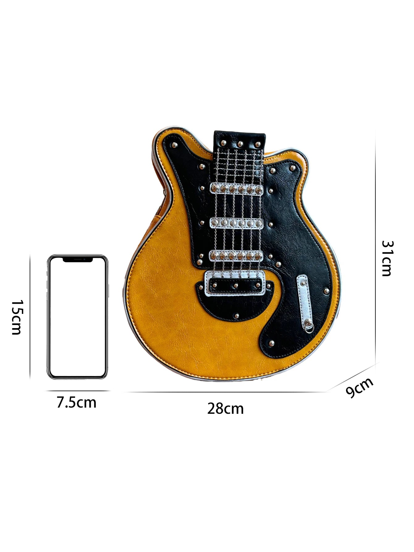 Guitar Shape Crossbody Shoulder Bag