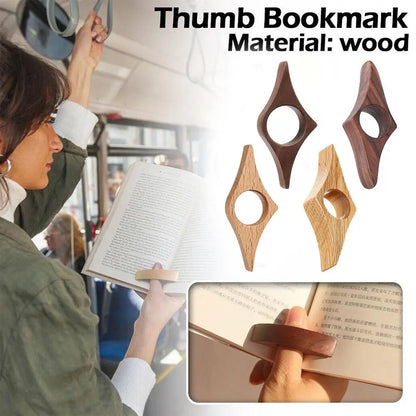Solid Wooden Thumb Page Holder Bookmark