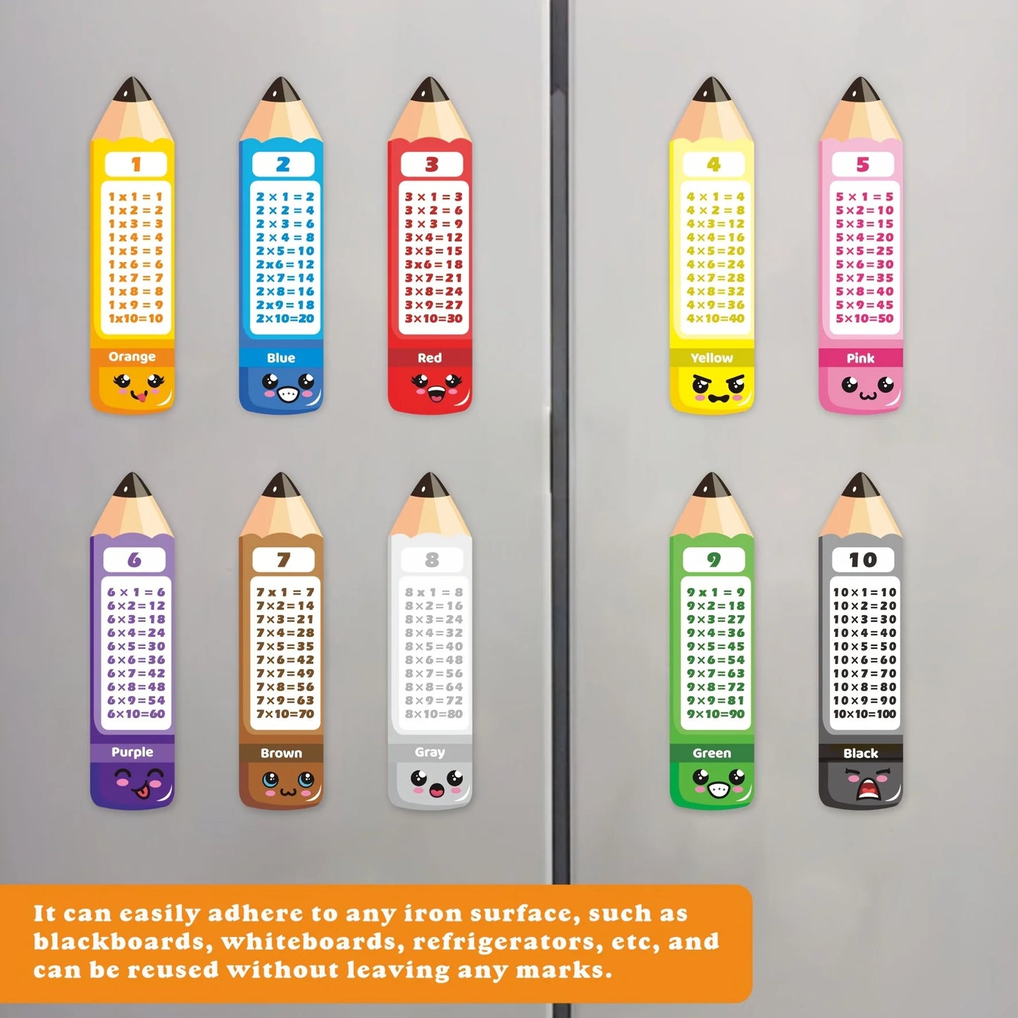 Magnetic Multiplication Learning Cards Set