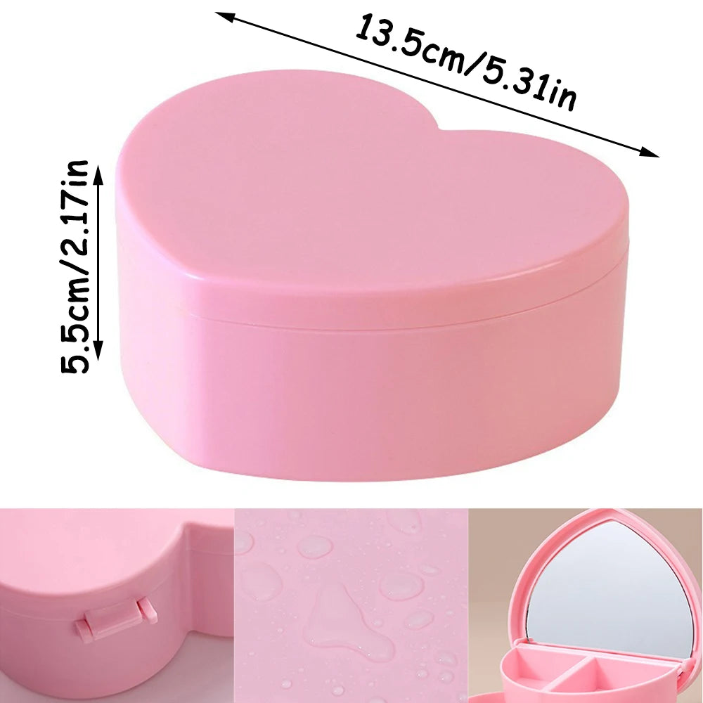 Hair Accessories Storage Box with Mirror